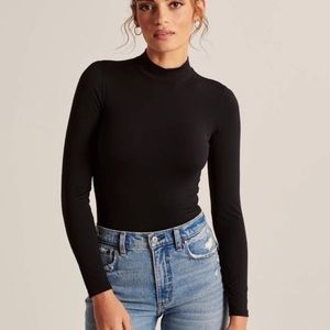 Abercrombie Long-Sleeve Seamless Mockneck Bodysuit